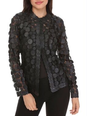 Kushi Genuine Leather Appliqué Jacket
